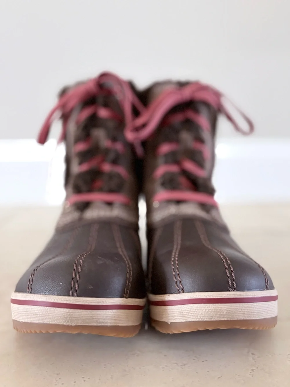 L.L. BEAN Rangeley Pac Ankle Boots Waterproof Insulated Brown Sherpa | Size 8